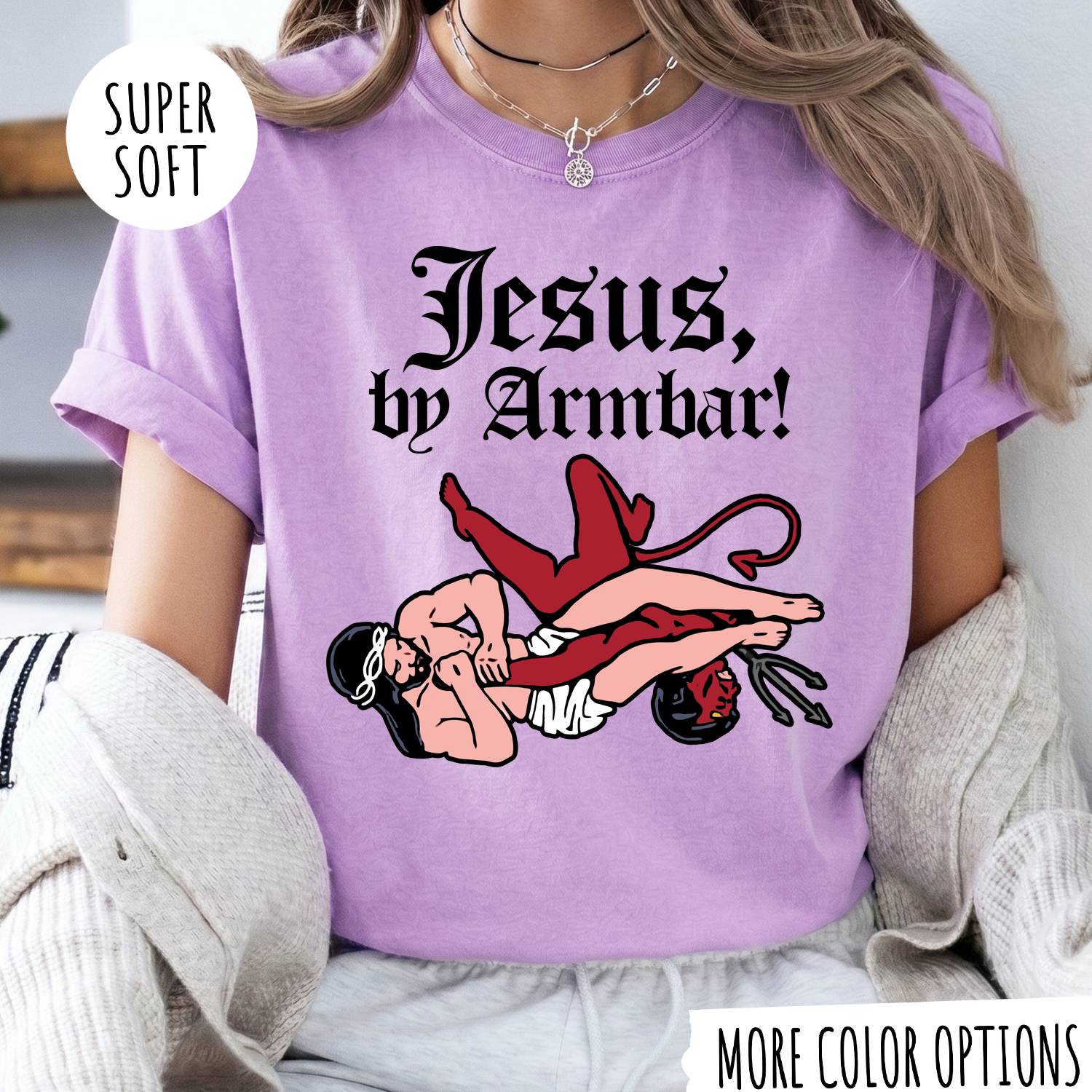 Jesus by Armbar T-Shirt – Funny Brazilian Jiu Jitsu Graphic Tee