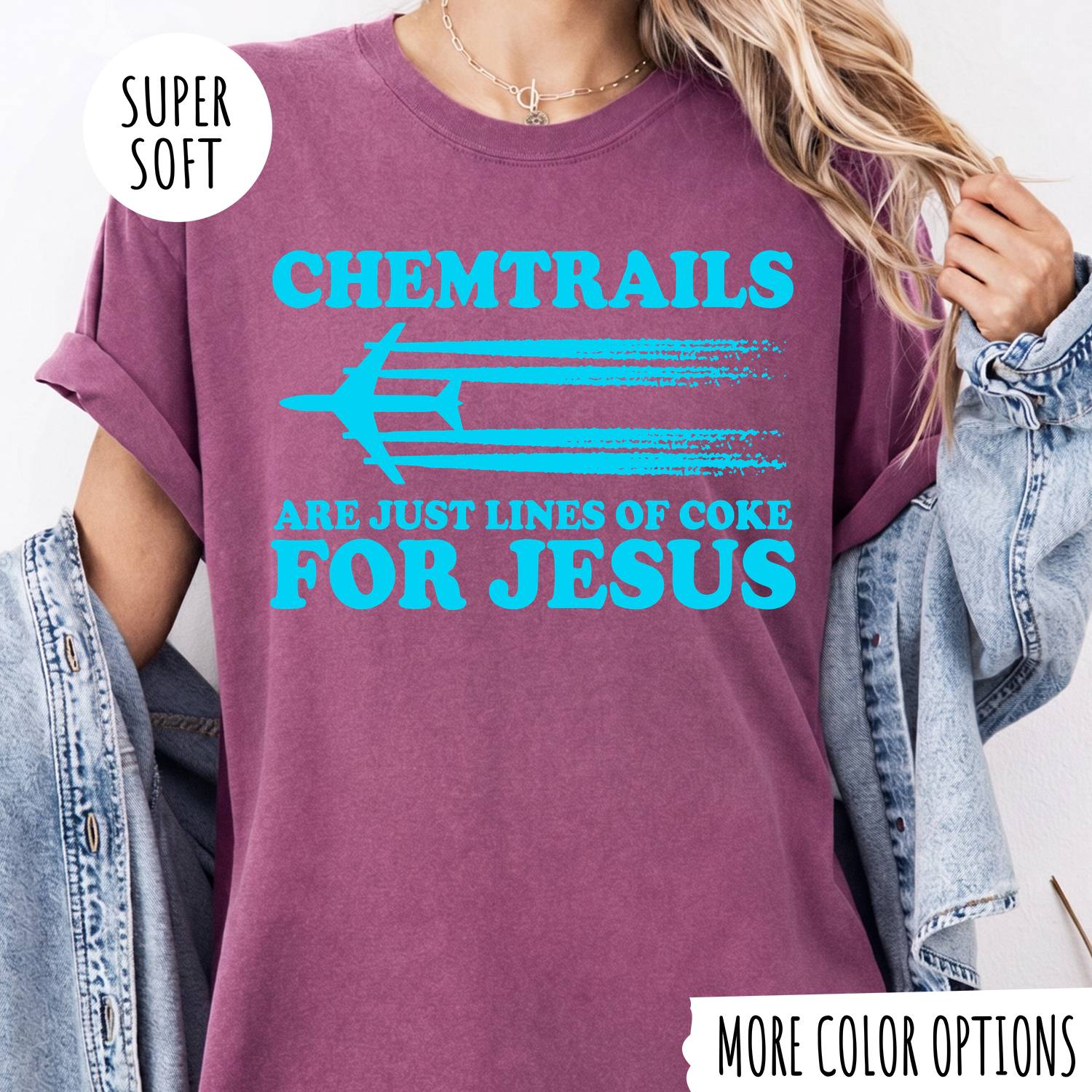 Chemtrails Are Just Lines of Coke for Jesus Shirt – Funny Christian T-Shirt
