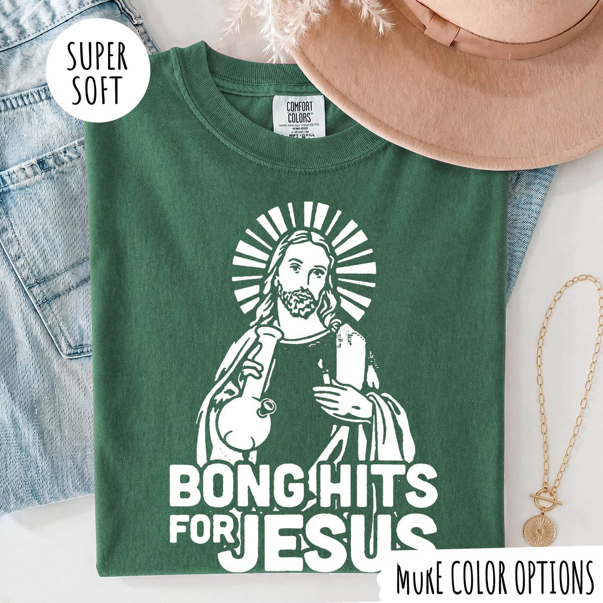 Bong Hits for Jesus T-Shirt – Funny Christian Graphic Tee