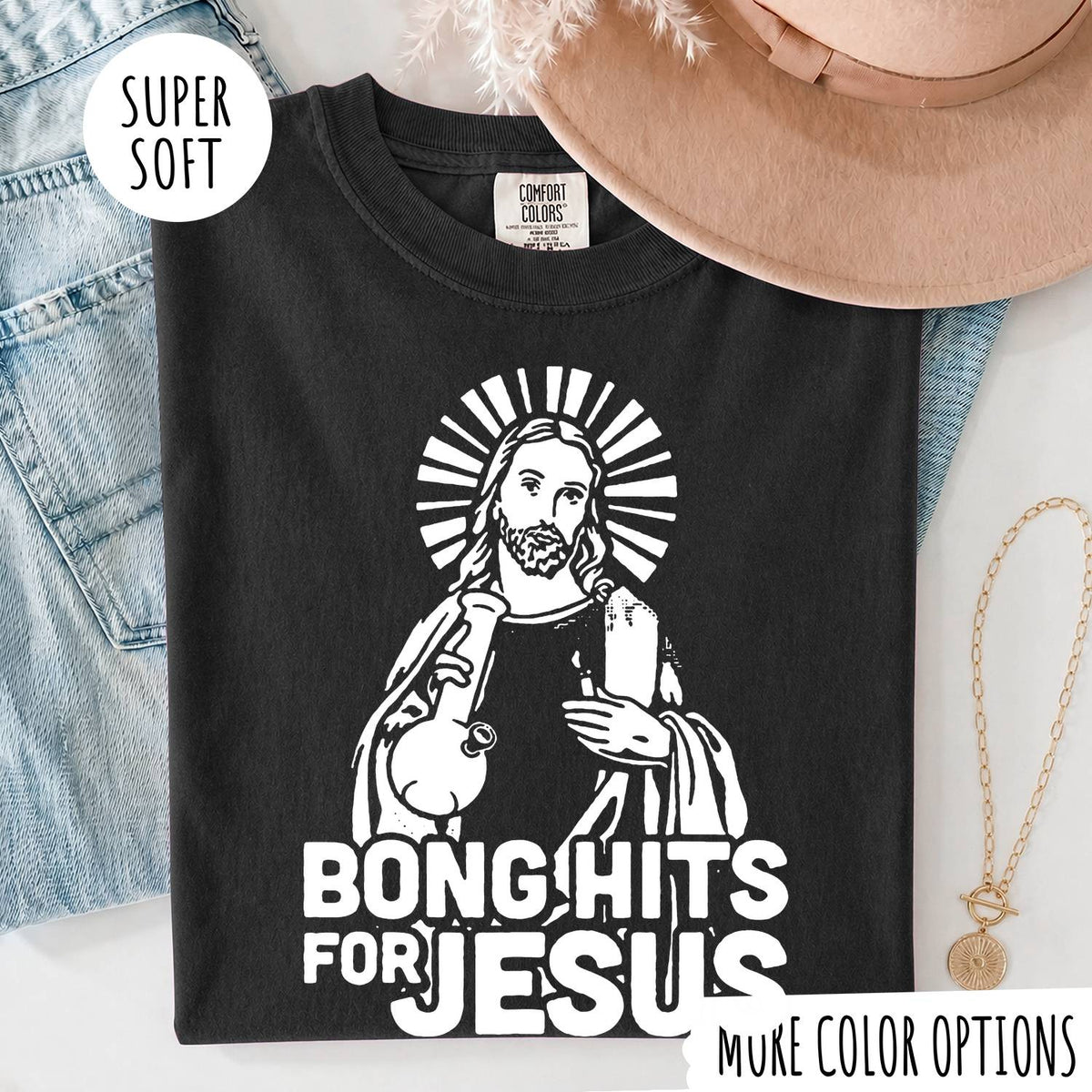 Bong Hits for Jesus T-Shirt – Funny Christian Graphic Tee
