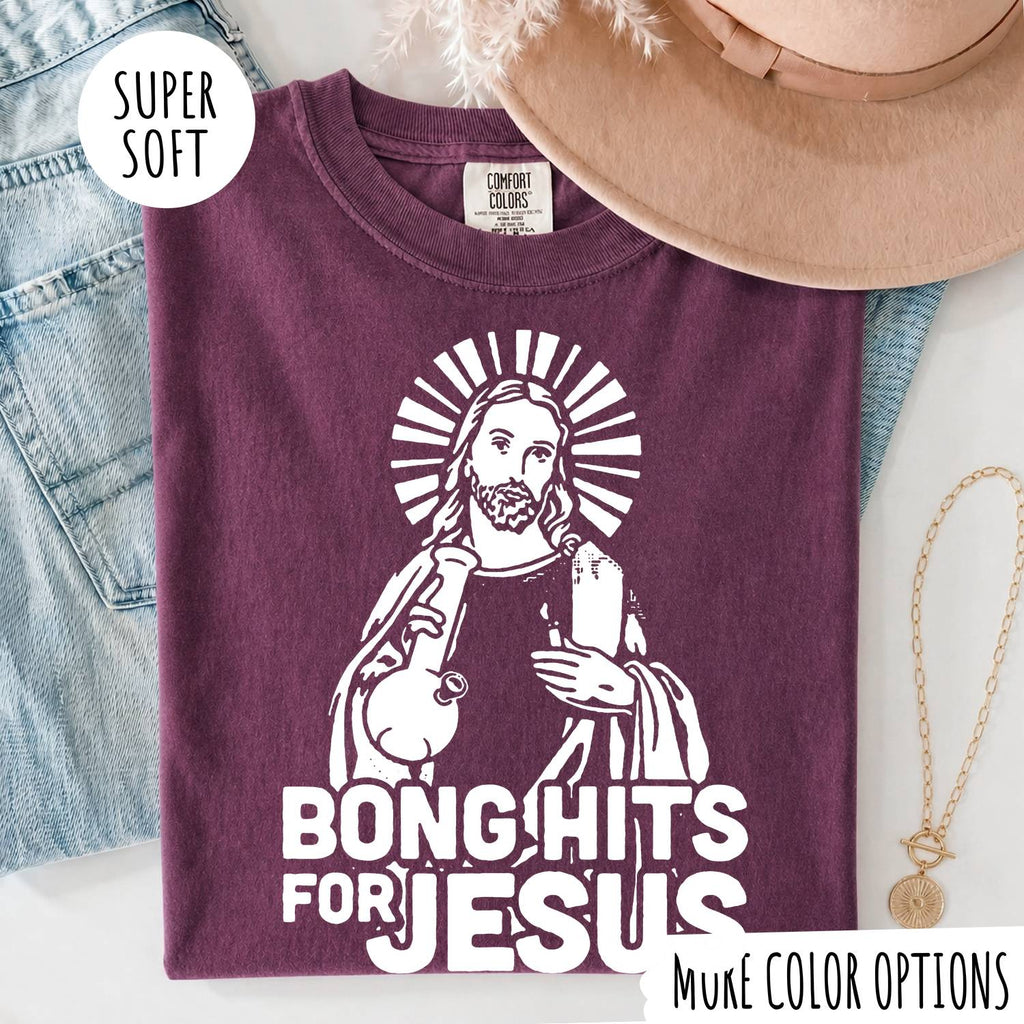 Bong Hits for Jesus T-Shirt – Funny Christian Graphic Tee
