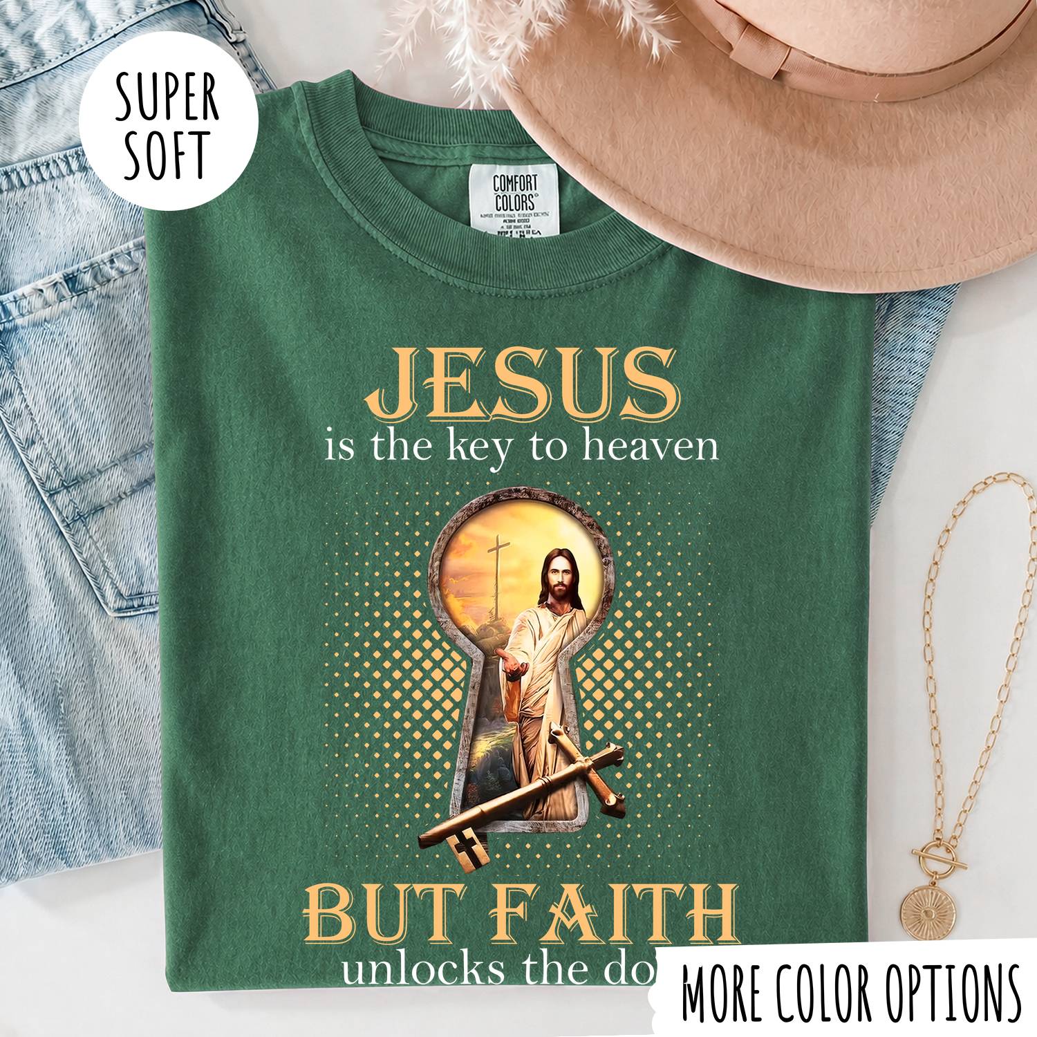 Jesus Is the Key to Heaven Shirt – Christian Faith T-Shirt, Religious Jesus Graphic Tee