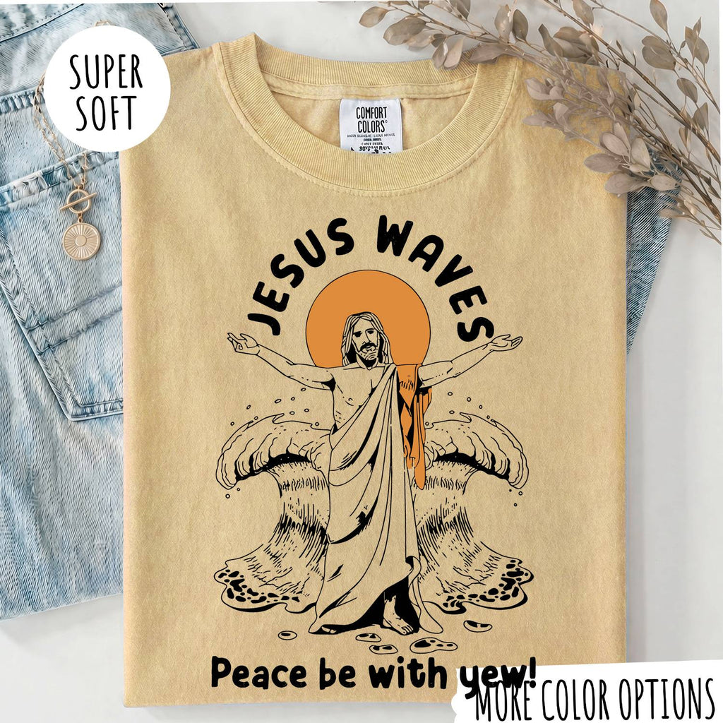 Jesus Waves Peace Be With You T-Shirt – Christian Faith Jesus Shirt