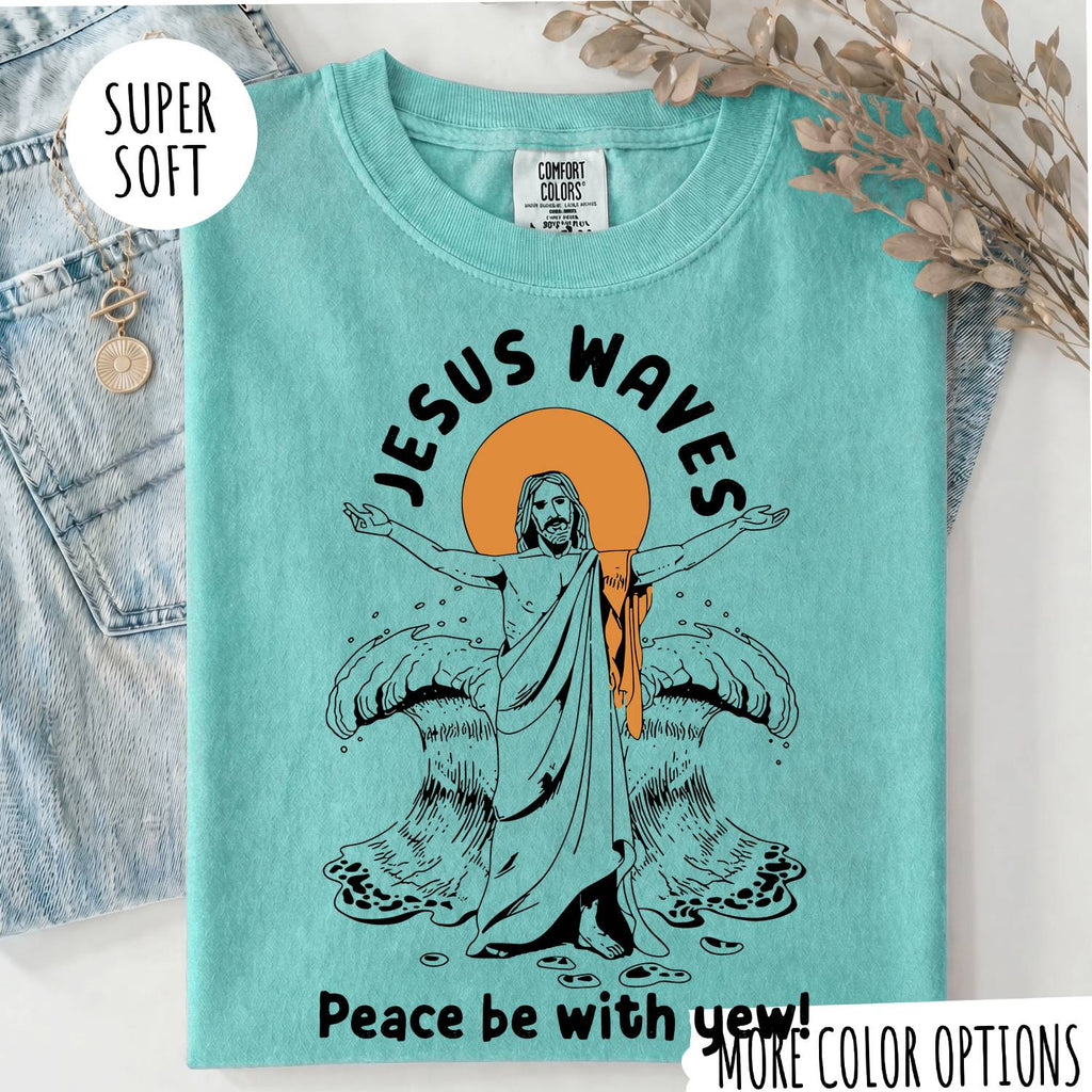 Jesus Waves Peace Be With You T-Shirt – Christian Faith Jesus Shirt
