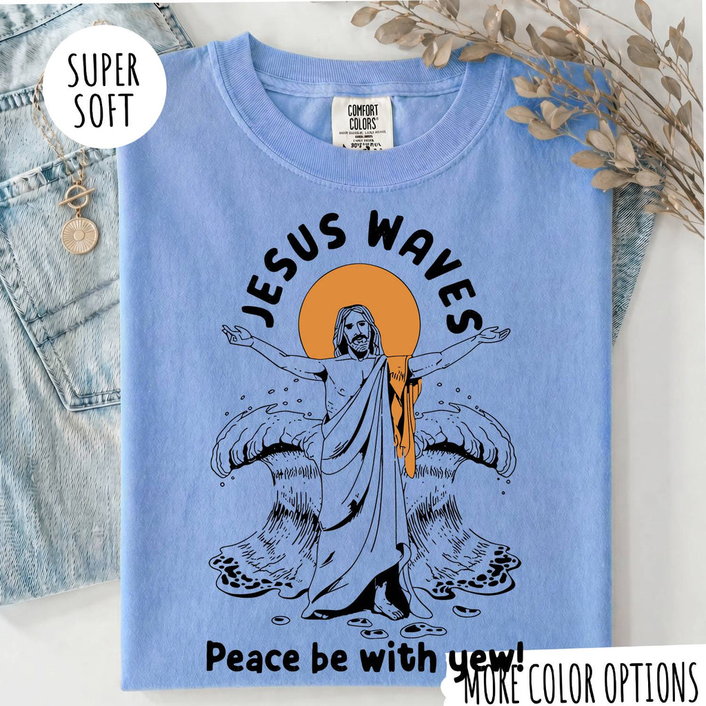 Jesus Waves Peace Be With You T-Shirt – Christian Faith Jesus Shirt