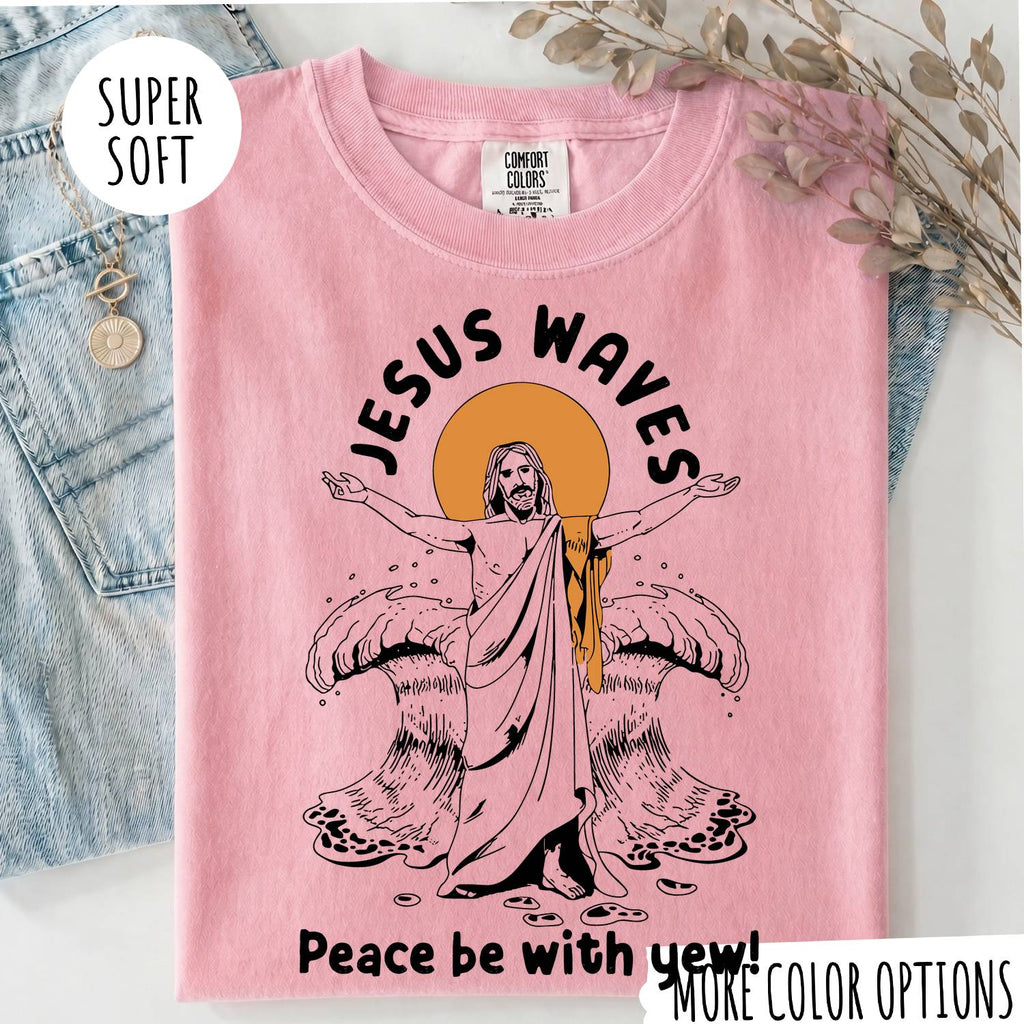 Jesus Waves Peace Be With You T-Shirt – Christian Faith Jesus Shirt