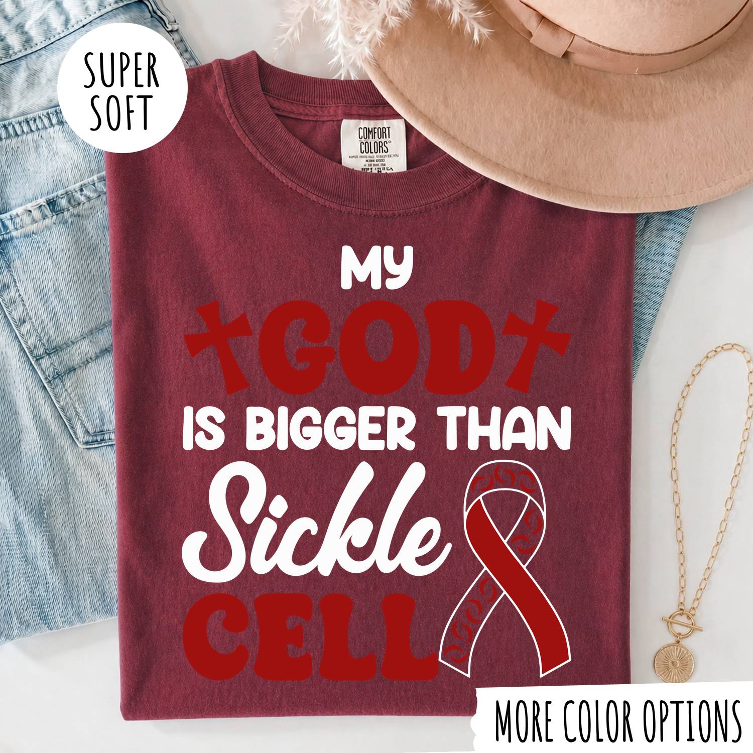 My God Is Bigger Than Sickle Cell Shirt – Christian Sickle Cell Awareness T-Shirt