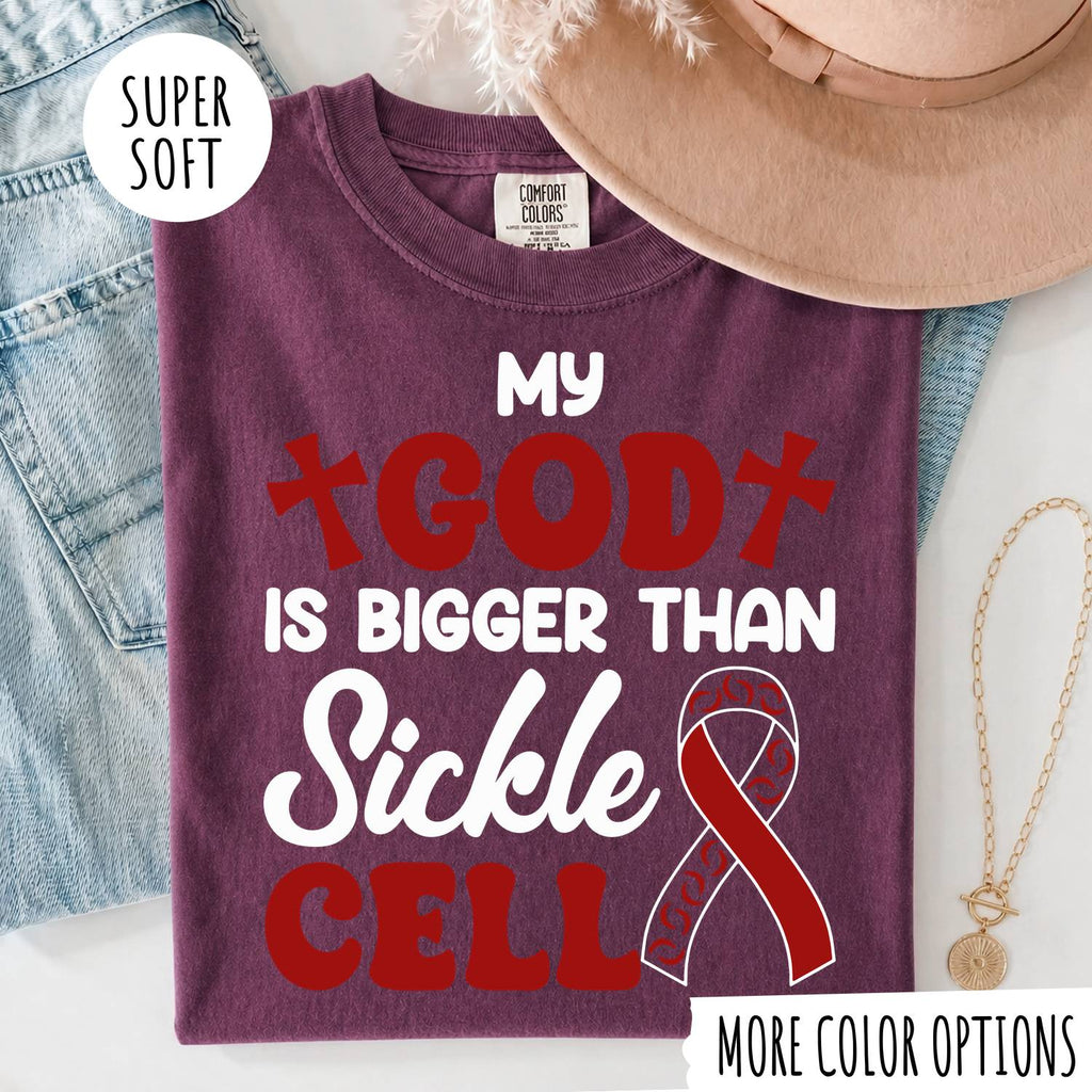 My God Is Bigger Than Sickle Cell Shirt – Christian Sickle Cell Awareness T-Shirt