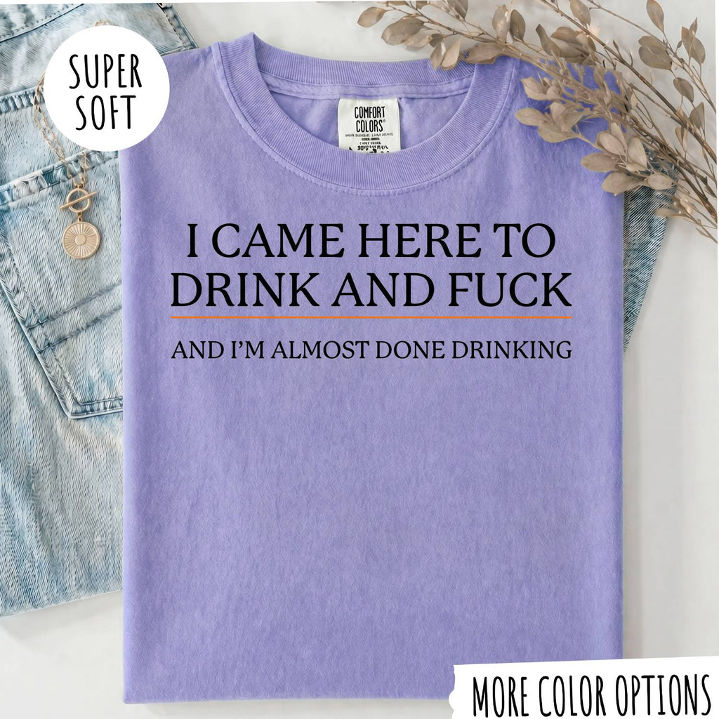 I CAME HERE TO DRINK AND FUCK T-shirt