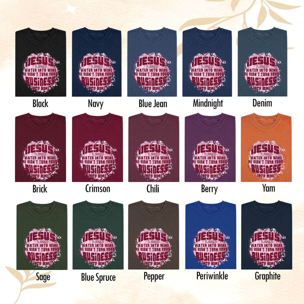 Jesus Turned Water Into Wine T-Shirt – Christian Faith Bible Shirt