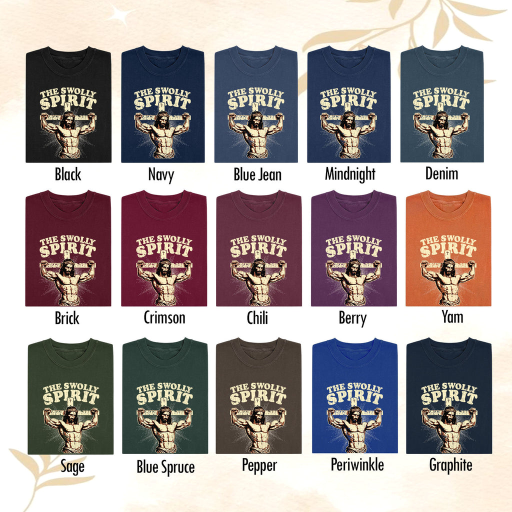 The Swolly Spirit Jesus T-Shirt, Funny Christian T-Shirt, Christian Graphic Tee