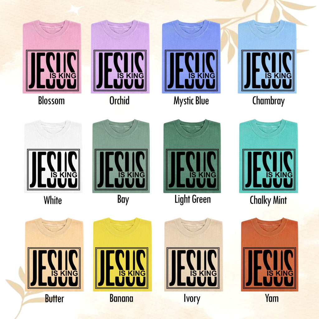 Jesus Is King T-Shirt, Christian Faith Shirt, Religious Graphic Tee, Jesus Christian Shirt, Faith Based Gift, Bible Inspired T-Shirt