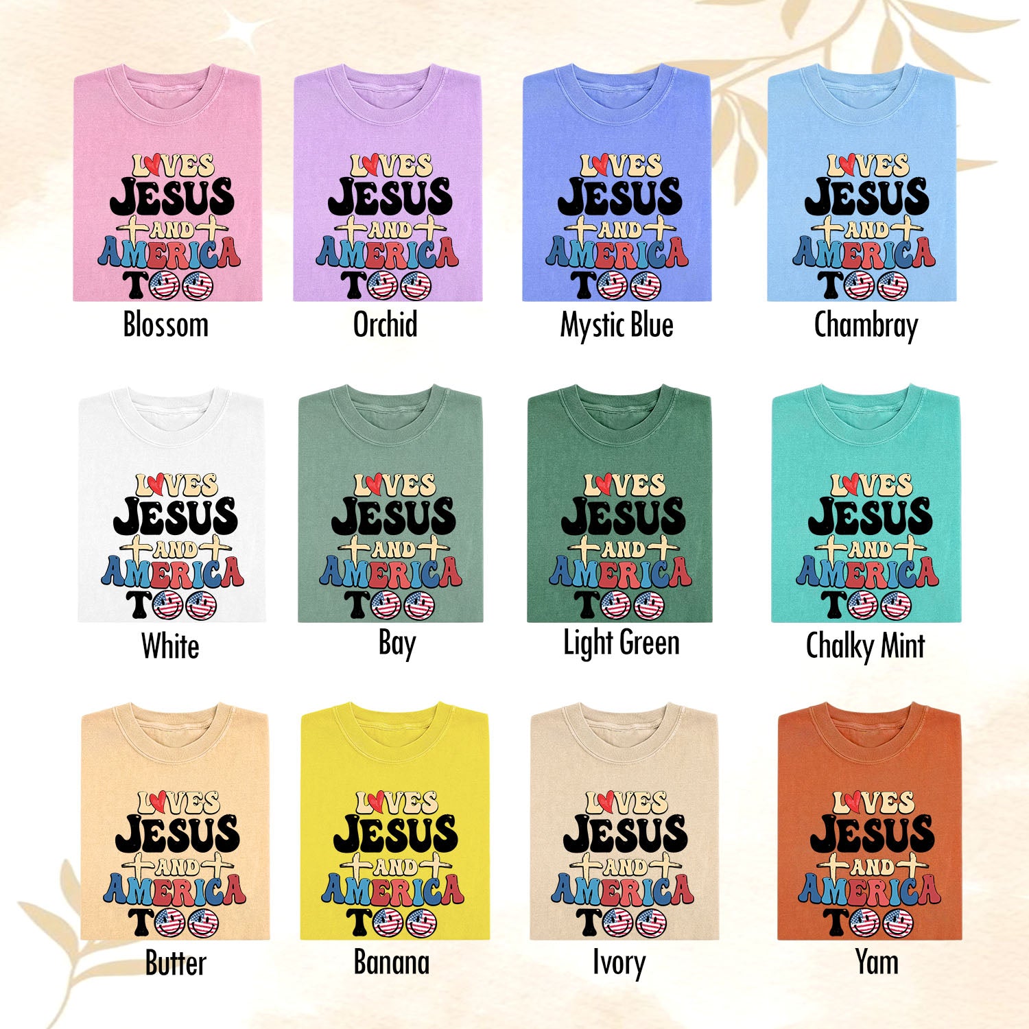 Jesus & America T-Shirt – Christian Faith Graphic Tee, Patriotic USA Shirt